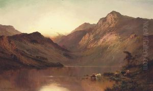 A Summer Sunset by Alfred de Breanski