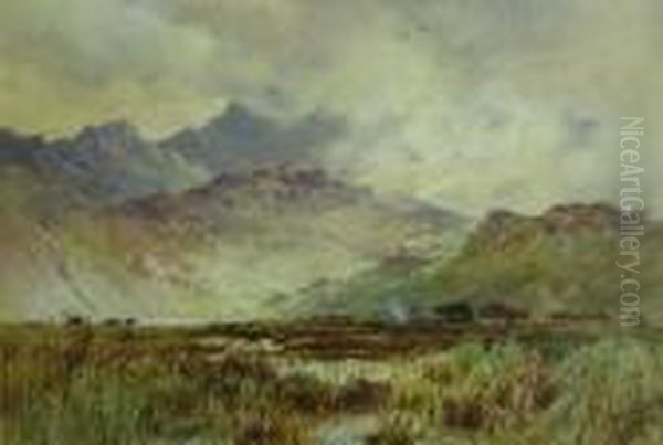 Highland Scene With Cattle - view 1