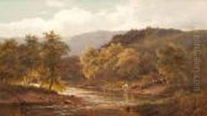 Viehherde Am Flus Dee (wales) Viehherde Am Flus Dee (wales)
