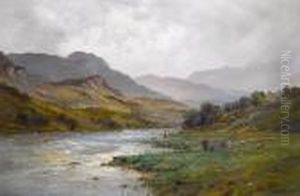 The Llugwy In Flood, Capel Curig