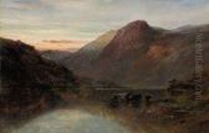 Cattle Watering In A Highland Loch