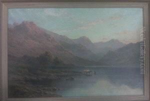 Llyn Dinas, North Wales by Alfred de Breanski