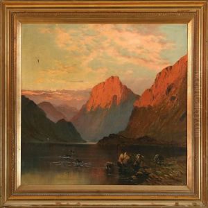 View From The Buttermere Lake District At Sunset