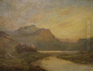 A View Of A Highland Loch by Alfred de Breanski