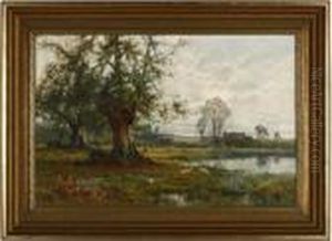 The Borders Of The Wood- Burnham Beeches by Alfred de Breanski