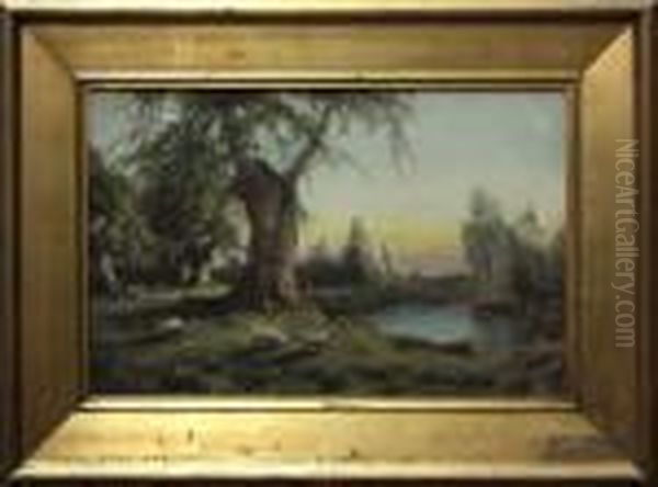 Framed Vintage Print, Grazing Sheep - view 1