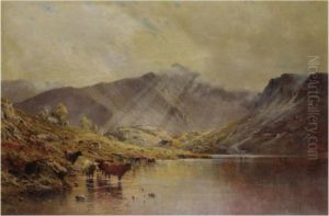 Passing Showers, Cader Idris by Alfred de Breanski