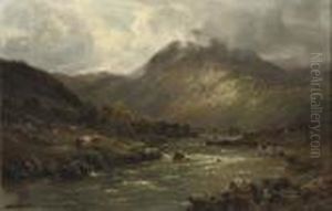 Fishing In The Highlands by Alfred de Breanski