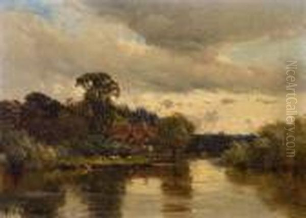 Autumn Evening-a Riverside Farm. - view 1