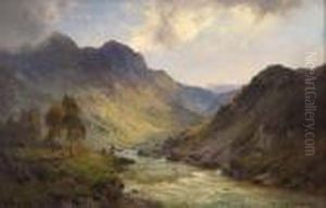 Fishing In The Highlands by Alfred de Breanski