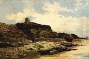 Heysham Abby, Morecambe Bay by Alfred de Breanski