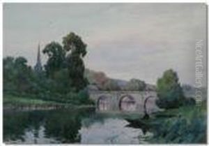 Breanski, Atwallingford, Watercolour, Signed by Alfred de Breanski