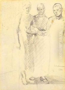Drei frauen by Max Liebermann