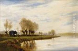 "a Misty Morning", The Tow Path At Shepperton