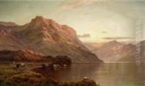 Breanski, Alfred Fontville The Elder . Loch Etive In Argyllshire In West Scotland by Alfred de Breanski