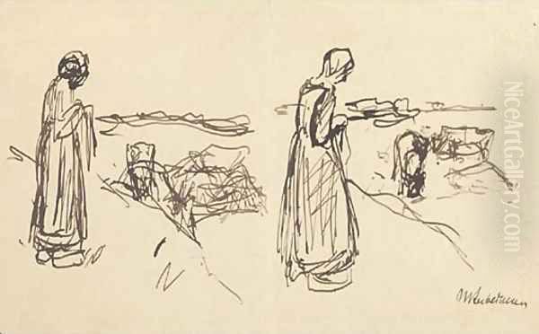 Dutnenlandschaft mit zwei Figuren - view 1