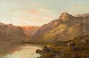 Highland Cattle Beside A Loch