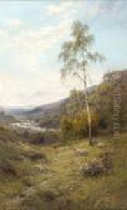 The Valley Of The Teith, N.b by Alfred de Breanski