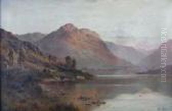 Mountain Lanscape With Cattle - view 1