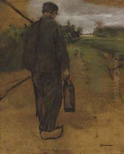 Heimkehrender Arbeiter by Max Liebermann