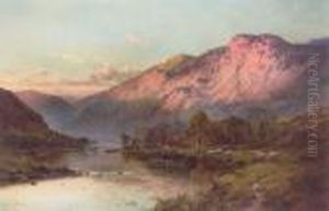 The River Tay By Dunkeld by Alfred de Breanski