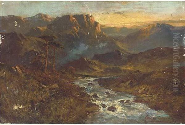 A Stream From The Hills, Sunset - view 1