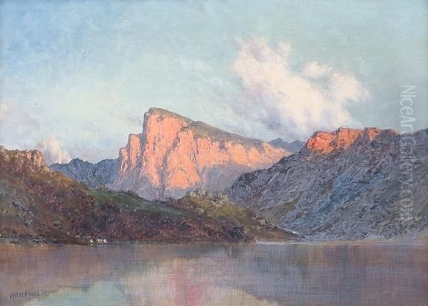 'cader Idris From Gwernan Lake, Sunset After Rain' And 'tal-y-llyn, North Wales' - view 1