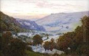 Jr Aview Of Matlock Bath by Alfred Fontville De Breanski