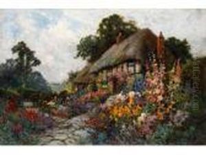 A Devonshire Garden by Alfred Fontville De Breanski