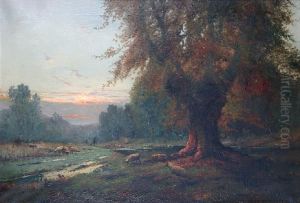 The Edge Of The Forest, Burnham Beeches by Alfred Fontville De Breanski