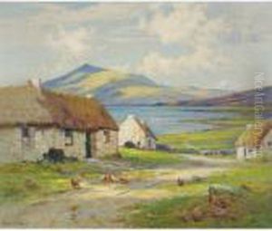 Above The Lake, County Donegal by Alfred Fontville De Breanski