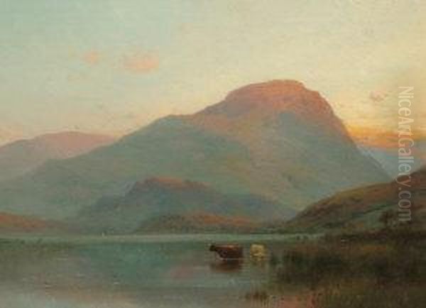 Evening, Ullswater - view 1