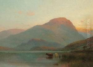 Evening, Ullswater by Alfred Fontville De Breanski