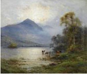 Morning Mists Retreating by Alfred Fontville De Breanski