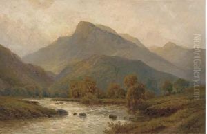 On The Llugwy, North Wales by Alfred Fontville De Breanski