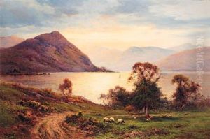 Evening, Ennerdale Water by Alfred Fontville De Breanski