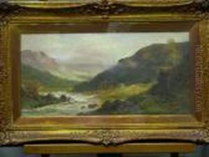 Scottish Landscape With River And Croft