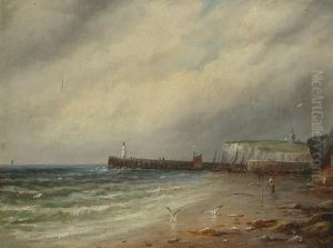 At Low Tide, Whitby, Yorkshire by Gustave de Breanski