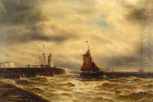 Fishing Boat Leaving Dover In Rough Seas