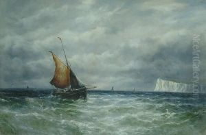 A Fishing Boat Off The Coast by Gustave de Breanski