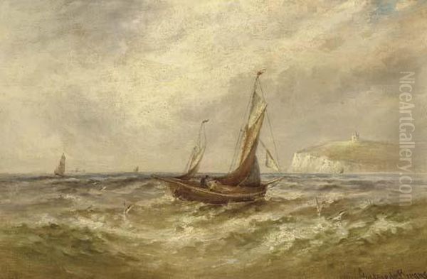 The English Channel With Sailboats Offshore - view 1