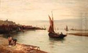 An Essex Fishing Village by Gustave de Breanski