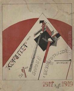 Cover from Komitet po bor'be s bezrabotnitsei by Eliezer Markowich Lissitzky