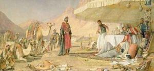 A Frank Encampment in the Desert of Mount Sinai by John Frederick Lewis