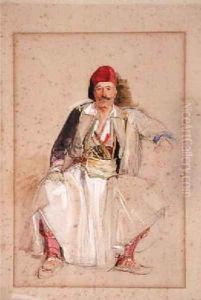 A Corfiote Warrior by John Frederick Lewis