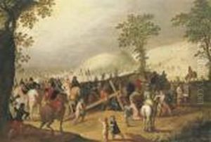 The Road To Calvary by Louis de Caullery