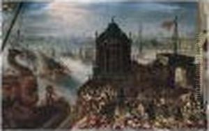 The Rape Of Helen by Louis de Caullery