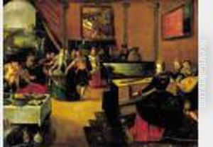 Scene De Festin. by Louis de Caullery