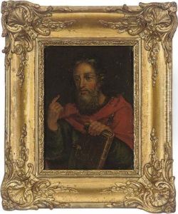 Saint Paul With A Bible And Crucifix