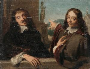 Portrait Of Two Gentlemen,
Traditionally Identified As Francois Mansard And Claude Perault by Philippe de Champaigne